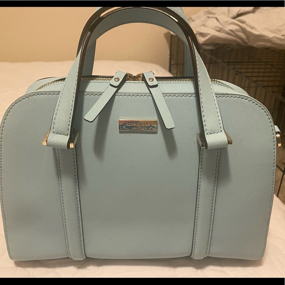 Kate Spade Teacup Blue Handbag with Crossbody Strap